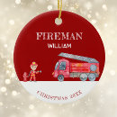 Search for firetruck christmas tree decorations Firefighter