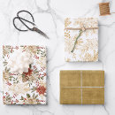 Search for red and gold christmas wrapping paper Botanical