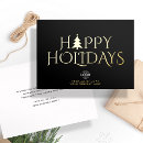 Search for elegant black business christmas cards Black and gold