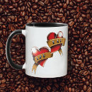 Search for tattoo heart mugs Black