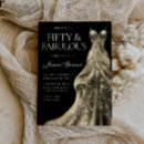 Search for black and gold 50th birthday invitations Dress