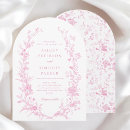 Search for pink toile invitations Classic