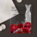 Search for red 70th birthday invitations Flowers