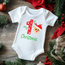 Search for my first christmas baby bodysuits Cute