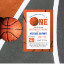 Search for basketball 1st birthday invitations Turning one