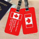 Search for canada flag luggage tags Red