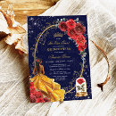 Search for 5x7 beauty and the beast invitations Red roses
