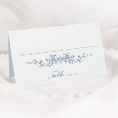 Search for blue and white place cards Toile de jouy