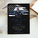 Search for blue flag invitations Police retirement