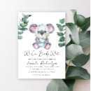 Search for koala baby shower invitations Watercolor