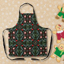 Search for holly berries aprons Poinsettia