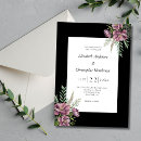 Search for black purple elegant wedding invitations Flowers