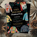 Search for retro ugly sweater christmas invitations Tacky
