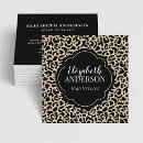 Search for leopard print business cards Beauty salon