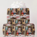 Search for catholic christmas wrapping paper Vintage