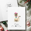 Search for siamese cat christmas cards Funny