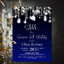 Search for glam 50th birthday invitations Blue