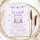 Search for owl baby girl shower invitations Adorable