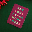 Search for modern typography christmas cards Red and green