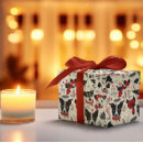 Search for puppy christmas wrapping paper Red
