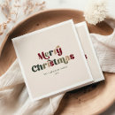 Search for retro christmas napkins Lettering