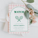 Search for tennis match invitations Cocktails and country clubs