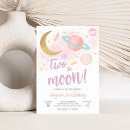 Search for moon and stars birthday invitations Two the moon