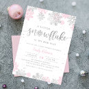 Search for a little snowflake baby shower invitations Pink