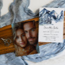 Search for blue trees invitations Rustic
