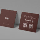 Search for maroon business cards Qr code