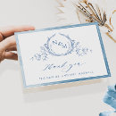 Search for botanical wedding thank you cards Dusty blue