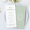 Search for floral wedding menus French