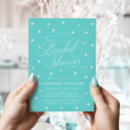 Search for teal blue bridal shower invitations Bride to be
