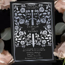 Search for silver and black wedding invitations Elegant