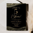 Search for 5th wedding anniversary invitations Cheers to 5 years