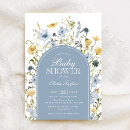 Search for wildflower baby shower invitations Blue