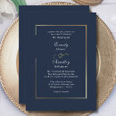 Search for navy blue border invitations Minimal