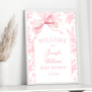 Search for baby shower welcome sign posters Pink bow