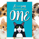 Search for cat 1st birthday invitations Cartoon
