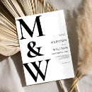 Search for modern simple black and white wedding invitations Elegant