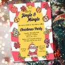Search for black santa claus invitations Jingle and mingle