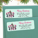 Search for green tree return address labels Xmas