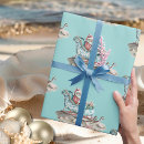 Search for teal christmas wrapping paper Nautical