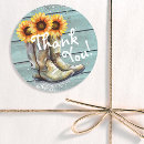 Search for western thank you stickers Rustic
