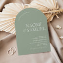 Search for sage wedding invitations Modern elegant