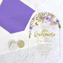 Search for purple sweet 15 invitations Elegant