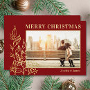 Search for red and gold christmas cards Berries