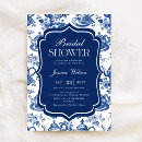 Search for chinoiserie bridal shower invitations Toile de jouy