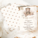 Search for palm leaves baby shower invitations Teddy bear