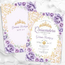 Search for lilac quinceanera invitations 15th birthday